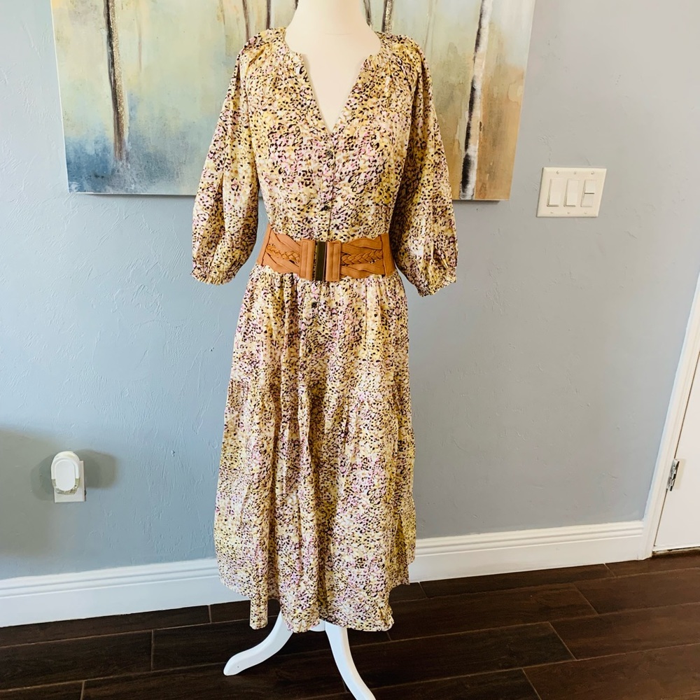 👋🔴 New Soft  animal printtiered shirtdress size Xl